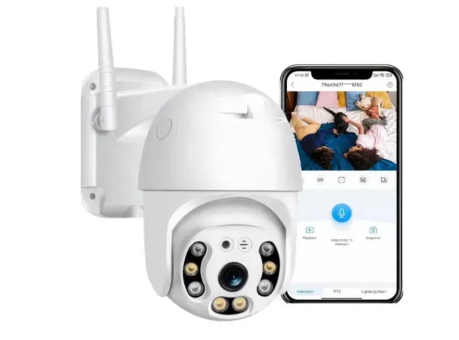 Cámara WiFi Inteligente PTZ 360° Full HD | Visión Nocturna, Audio Bidireccional y Detección de Movimiento