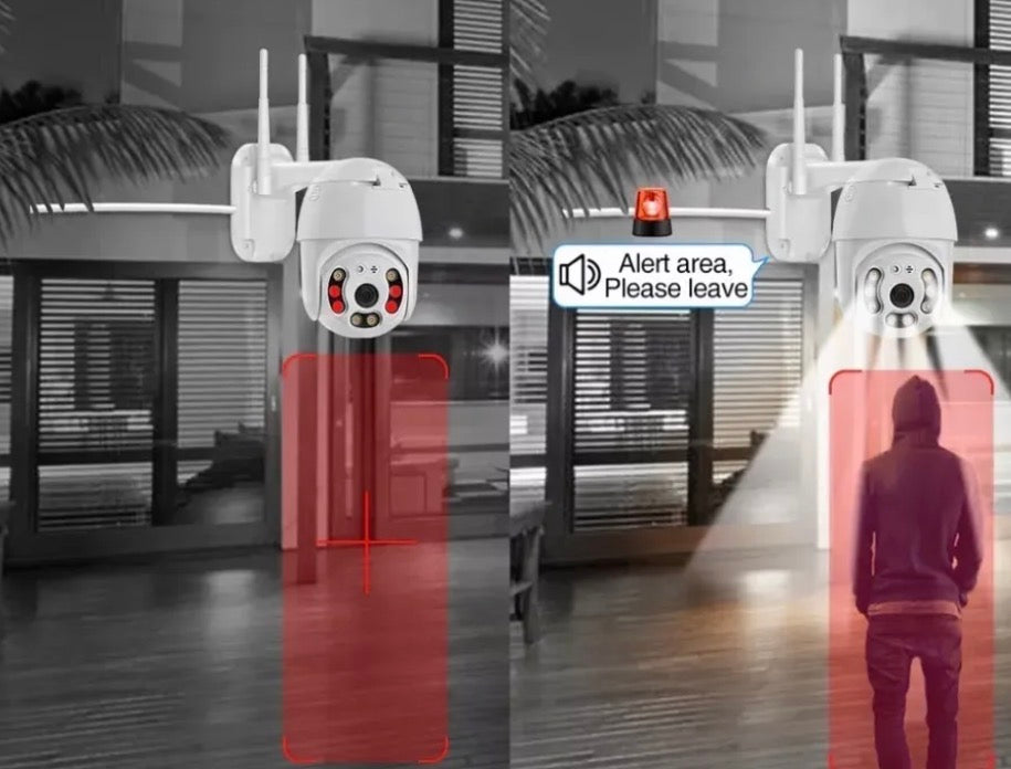 Cámara WiFi Inteligente PTZ 360° Full HD | Visión Nocturna, Audio Bidireccional y Detección de Movimiento