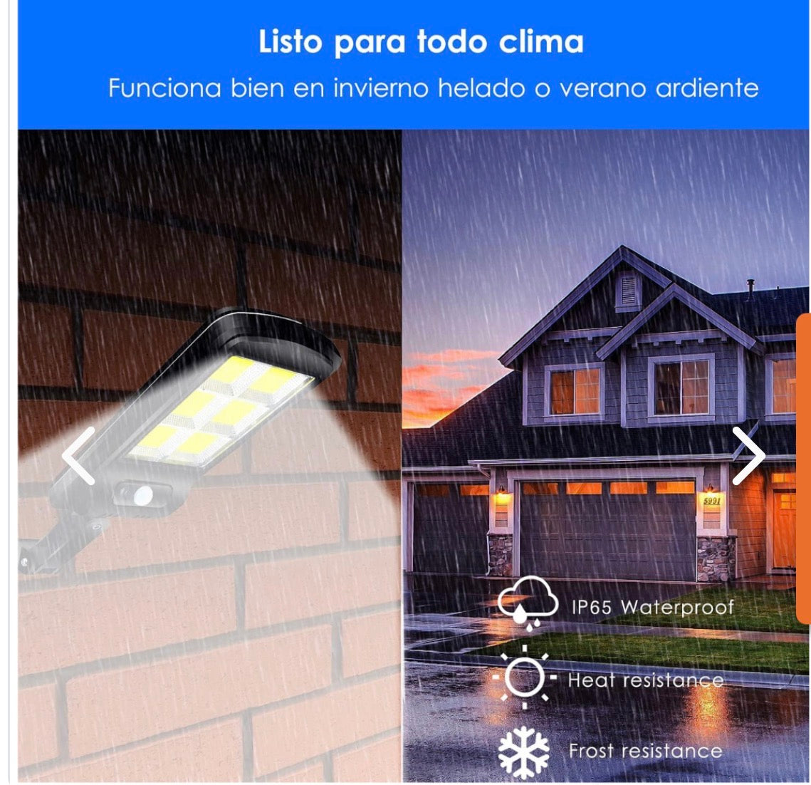 Foco Solar LED Tipo Alumbrado Público