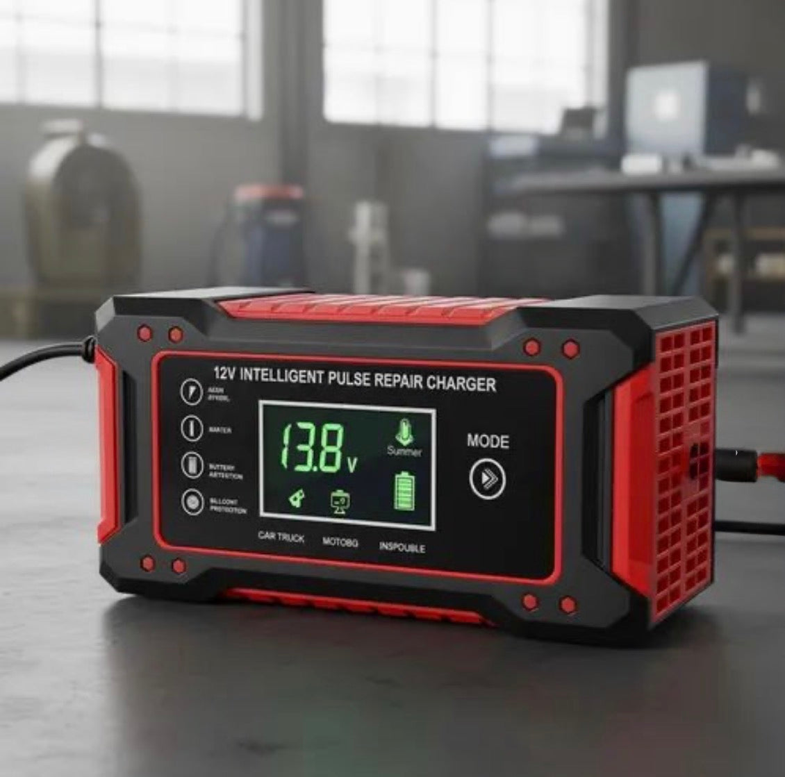 Cargador y Reparador de Baterías Inteligente 12V