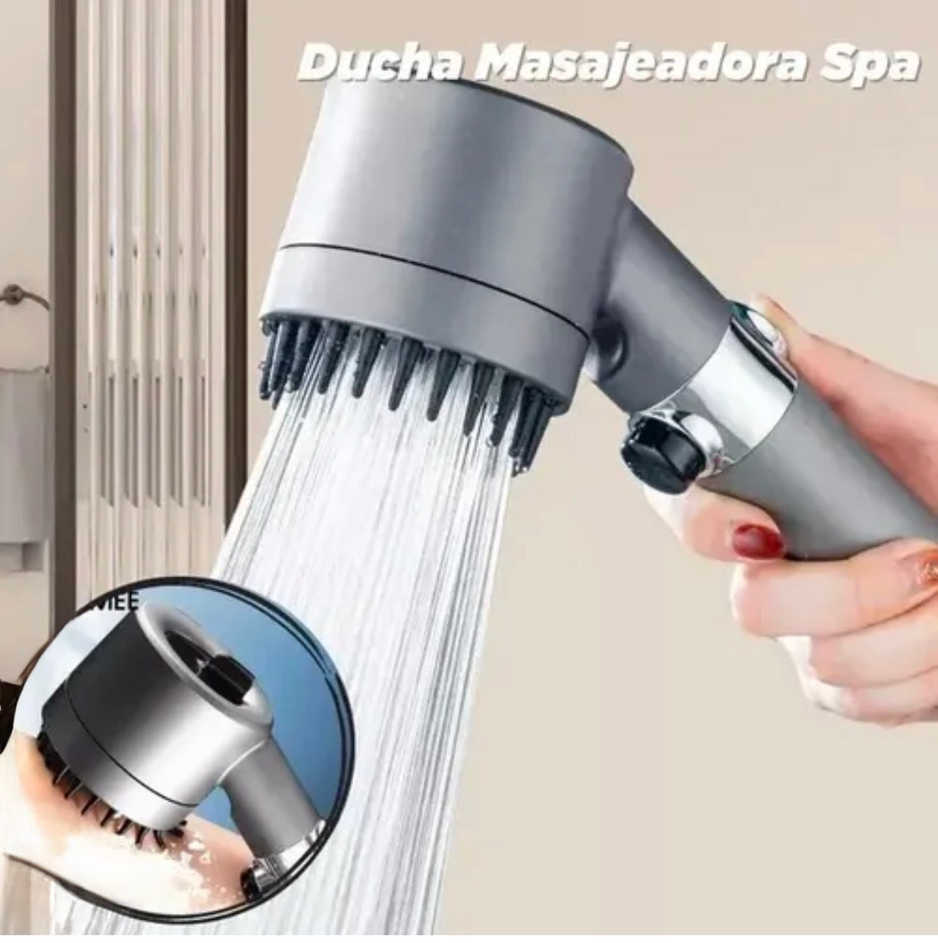 🔥 Cabezal Ducha Masajeadora Spa