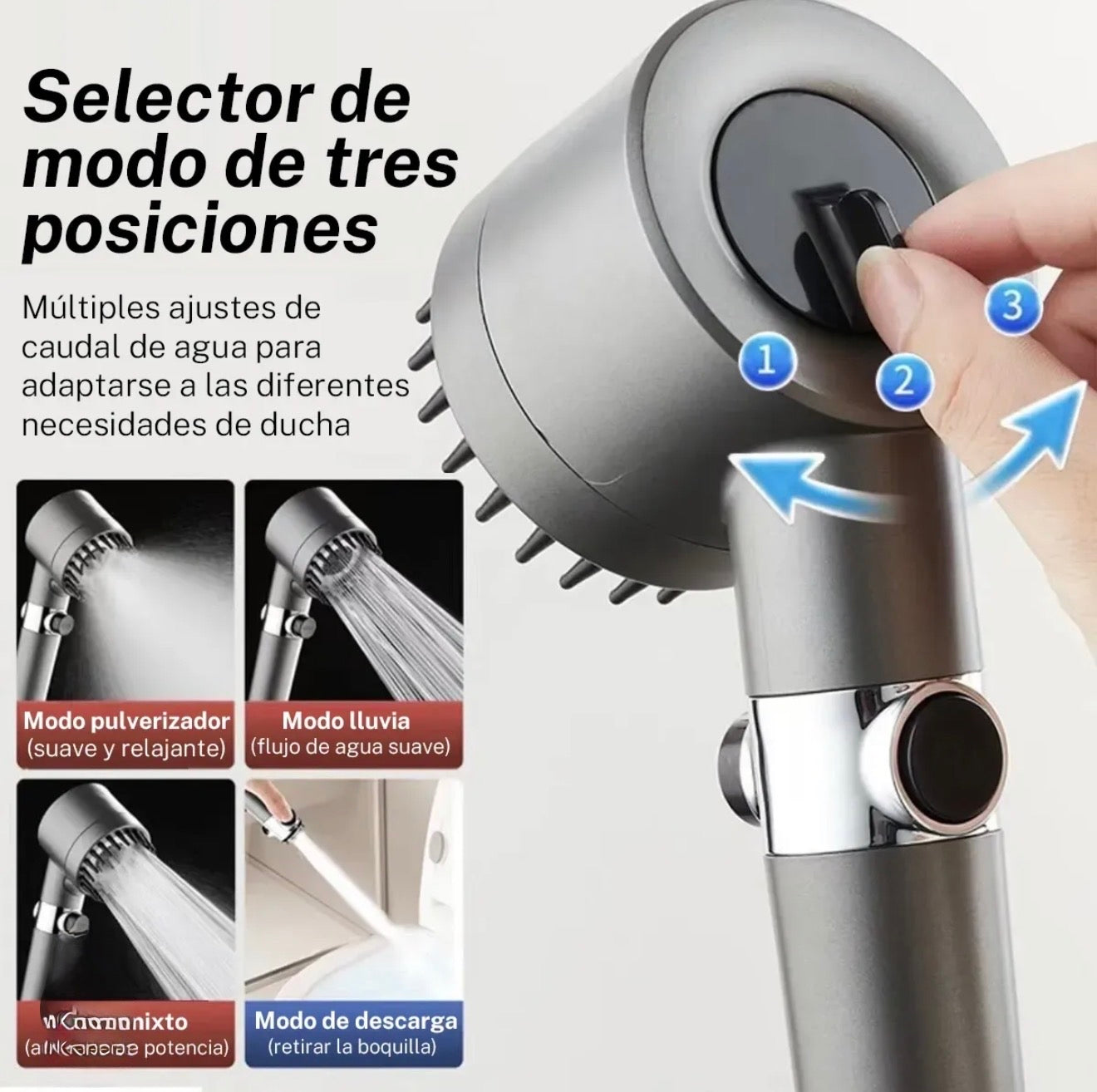 🔥 Cabezal Ducha Masajeadora Spa